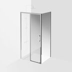 Боковая панель Kerama Marazzi Vetro 80х195 VE.80.FP.CR стекло прозрачное, профиль хром