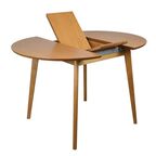 Стол кухонный Экомебель Фрам раскладной 95x75x90 см круг дерево цвет орех
