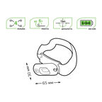 Фонарь Gauss налобный GFL408 3W 150lm Li-ion 300mAh LED
