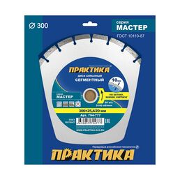 Сегментный алмазный диск ПРАКТИКА Мастер 794-777