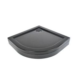 Душевой поддон Metakam Joy Black 1/4 круга акриловый 90x90 см сифон в комплекте