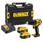 Ударная дрель-шуруповерт DEWALT DCD709P2T, 18 В, 1650 об/мин, 28050 уд/мин, с 2 АКБ 5 Ач и ЗУ, в кейсе TSTAK (DCD709P2T-QW)