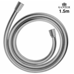 Ganzer Silverflex 1.5м шланг для душа в ПВХ оплётке, с защитой от перекручивания, т. серый