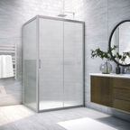 Душевой уголок Vegas-Glass 170x90 ZP+ZPV NOVO h2000 170*90 07 Moru профиль матовый хром, стекло Moru