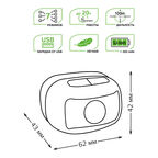 Фонарь Gauss налобный GFL402 3W 220lm Li-ion 1200mAh LED