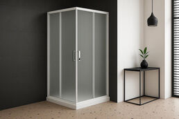 Душевой уголок Royal Bath 100х100 RB 100 HPD-C стекло матовое, профиль белый, без поддона
