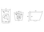Комплект подвесного унитаза с инсталляцией Abber Rechteck AC1201-AC0105-AC0121 безободковый, крышка с микролифтом, белый, кнопка хром