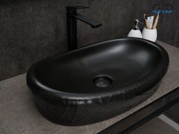 Раковина Gid Creativo Bm777 накладная 60x39 черная матовая