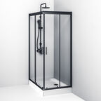 Душевой уголок Am.Pm Gem 120х80 W90G-404-120280-BT стекло прозрачное, профиль черный матовый