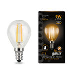 Лампа Gauss LED Filament Шар E14 9W 680lm 2700K 1/10/50
