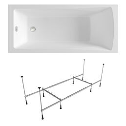 Комплект 2 в 1 Lavinia Boho One S1-37010040 (Акриловая ванна 140x70 см + металлический каркас с монтажным набором)