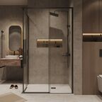 Душевой уголок Grossman Galaxy 120x80 300.K33.01.1280.21.00 без поддона, стекло прозрачное, профиль черный матовый