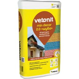 Минеральная декоративная штукатурка Vetonit Min Decor фактура 2.0мм "шуба" 25кг