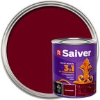 Грунт-эмаль 3 в 1 Saiver гладкая цвет вишневый 0.8 кг