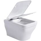 Унитаз подвесной Aquanet Elegant W LX-1163 безободковый, с крышкой микролифт, белый