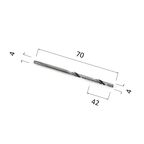 Фреза DJTOL N1LX4.42 спиральная однозаходная стружка вверх (по дереву, композиту (АКП), пластику)