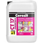 Грунтовка Ceresit CT 17 концентрат, 10 кг, 10 л, бесцветный