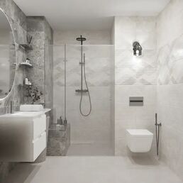 Плитка настенная Azori Torrente Lineas 31.5x63 см 1.79 м² матовая цвет бежевый