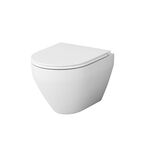 Набор: подвесной унитаз с гигиеническим душем Am.Pm Spirit V2.0 CK70H1003W безободковый, с сиденьем микролифт, белый, хром