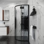 Душевой уголок Niagara Eco 78x78 NG-1003-14BLACK стекло мозаика, профиль черный матовый