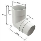 Колено трубы Docke Premium пластиковое d85 мм 72° горький шоколад RAL 8019