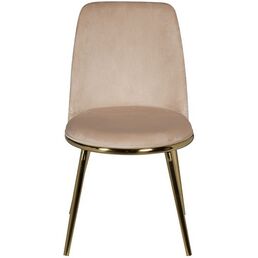 76AR-24GOLD Стул велюр бежевый/золото 48*56*86см Garda Decor
