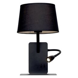 Бра на гибкой ножке с подсветкой для чтения с полкой и USB Loft It Station LOFT9993-BL