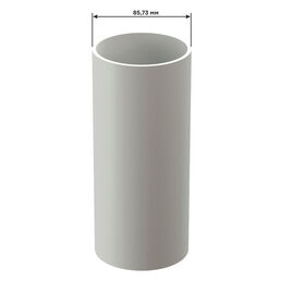 Труба водосточная Docke Premium пластиковая d85 мм 1 м графитовый серый RAL 7024