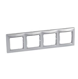 Монтажная рамка Legrand Valena 770354 алюминий/серебряный штрих