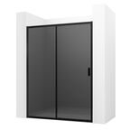 Душевая дверь Ambassador Forsa 120x200 см 17022218ABB стекло тонированное, профиль чёрный