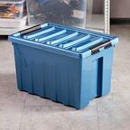 Контейнер Rox Box 58x35x39 см 70 л пластик с крышкой и роликами цвет синий