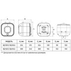 Накопительный водонагреватель электрический 10 л Equation EQ 10 O 2 кВт эмалированная сталь мокрый ТЭН