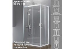 Душевой уголок Royal Bath 100х75 RB HPD-T-ST стекло прозрачное, профиль сатин
