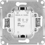 Выключатель встраиваемый Systeme Electric Glossa 1 клавиша с подсветкой цвет графит