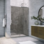 Душевая дверь в нишу Vegas-Glass ZP Tur Novo 125x200 ZP TUR NOVO 125 08 07 стекло графит, профиль глянцевый хром