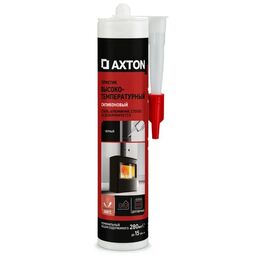 Герметик силиконовый Axton высокотемпературный до 300°C уксусный черный 280 мл
