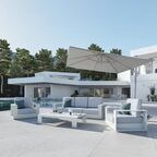 Диван садовый Naterial Lagun 225x85x54 см алюминий цвет белый