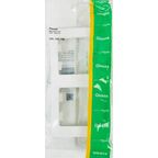 Рамка для розеток и выключателей Systeme Electric Glossa 2 поста вертикальная цвет белый