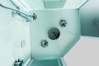 Душевая кабина Esbano Elegancia 90х90 ES-L90PR с крышей, с LED освещением, стекло матовое, профиль белый