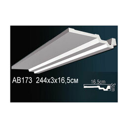 Карниз Perfect потолочный 165x30 мм плинтус полиуретановый под покраску AB 173-1 шт