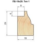 Багетный погонаж деревянный сращенный тип 1 19x29x2200 мм хвоя Экстра