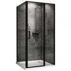 Душевой уголок Abber Sonnenstrand 100x75 AG04100BS-S75B стекло прозрачное, профиль черный, без поддона