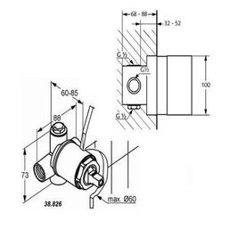 Скрытая часть Kludi 38826N