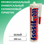 Герметик силиконовый универсальный ISOSIL S201, белый, 280 мл
