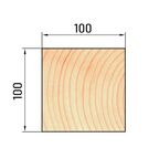 Брус нестроганый 100x100x3000 мм хвоя сорт Норма ФГИС ЛК