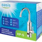 Проточный водонагреватель электрический Oasis KP-S 3.3 кВт серый с краном