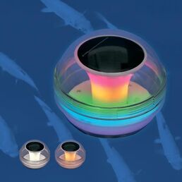 Светильник садовый плавающий Uniel «Pool Light» на солнечных батареях 10.5x10.5x10 см белый цвет света цвет прозрачный