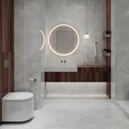 Глазурованный керамогранит Arcadia Ceramica Onyx White Cloud 60x120 см 1.44 м² глянцевый цвет светло-серый