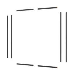 Комплект профилей и фурнитуры для душевой ширмы Sensea Easy 100x100 см цвет черный