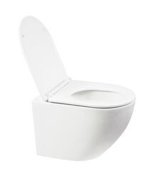 Унитаз подвесной WeltWasser WW MERZBACH 043 XL GL-WT безободковый, с сиденьем микролифт, белый глянцевый